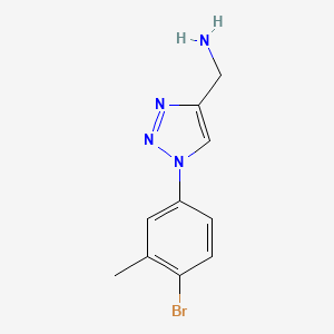 molecular formula C10H11BrN4 B1464978 [1-(4-bromo-3-methylphenyl)-1H-1,2,3-triazol-4-yl]methanamine CAS No. 1248968-02-6