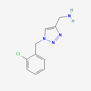 molecular formula C10H11ClN4 B1464983 {1-[(2-氯苯基)甲基]-1H-1,2,3-三唑-4-基}甲胺 CAS No. 1250828-10-4