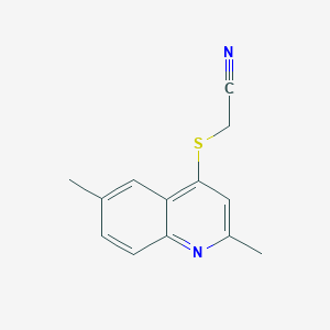 molecular formula C13H12N2S B1464989 (2,6-Dimethyl-Quinolin-4-Yl-Sulfanyl)-Acetonitrile CAS No. 951625-91-5