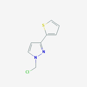 molecular formula C8H7ClN2S B1465001 1-(氯甲基)-3-(噻吩-2-基)-1H-吡唑 CAS No. 1015939-55-5
