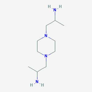 molecular formula C10H24N4 B14650054 1,4-Piperazinediethanamine, alpha,alpha'-dimethyl- CAS No. 46350-29-2