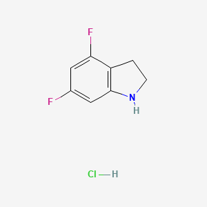 molecular formula C8H8ClF2N B1465014 4,6-二氟吲哚盐酸盐 CAS No. 1803601-85-5