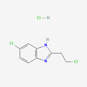molecular formula C9H9Cl3N2 B1465047 6-氯-2-(2-氯乙基)-1h-苯并咪唑盐酸盐 CAS No. 1443423-11-7