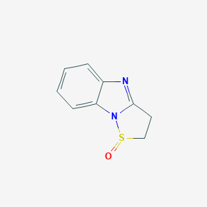 molecular formula C9H8N2OS B146505 Isothiazolo[2,3-a]benzimidazole, 2,3-dihydro-, 1-oxide (9CI) CAS No. 128218-37-1