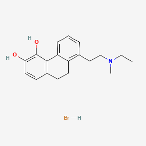 3,4-Phenanthrenediol, 9,10-dihydro-8-(2-(ethylmethylamino)ethyl)-, hydrobromide