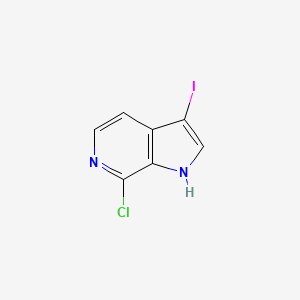molecular formula C7H4ClIN2 B1465055 7-chloro-3-iodo-1H-pyrrolo[2,3-c]pyridine CAS No. 1190314-63-6