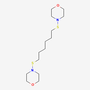 molecular formula C14H28N2O2S2 B14650596 4-(6-Morpholin-4-ylsulfanylhexylsulfanyl)morpholine CAS No. 53551-60-3