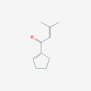 molecular formula C10H14O B14650620 1-(Cyclopent-1-en-1-yl)-3-methylbut-2-en-1-one CAS No. 41414-30-6