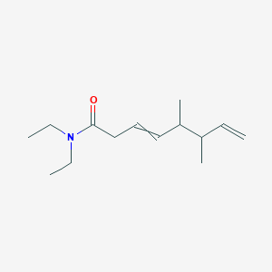 molecular formula C14H25NO B14650627 N,N-Diethyl-5,6-dimethylocta-3,7-dienamide CAS No. 50485-85-3