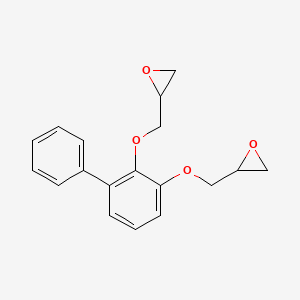 molecular formula C18H18O4 B14650629 2,2'-[[1,1'-Biphenyl]-2,3-diylbis(oxymethylene)]bis(oxirane) CAS No. 49548-34-7