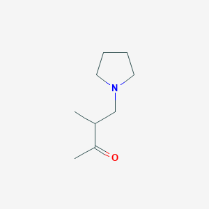 molecular formula C9H17NO B14650647 3-Methyl-4-(pyrrolidin-1-yl)butan-2-one CAS No. 51479-91-5