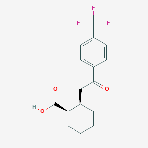 molecular formula C16H17F3O3 B1465066 顺式-2-[2-氧代-2-(4-三氟甲苯基)乙基]环己烷-1-羧酸 CAS No. 735274-64-3