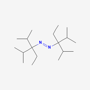 molecular formula C18H38N2 B14650660 (E)-Bis(3-ethyl-2,4-dimethylpentan-3-yl)diazene CAS No. 53733-08-7