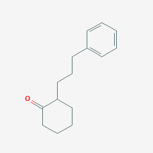 molecular formula C15H20O B14650677 Cyclohexanone, 2-(3-phenylpropyl)- CAS No. 53045-12-8