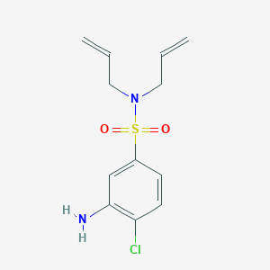 molecular formula C12H15ClN2O2S B1465071 N,N-二烯丙基-3-氨基-4-氯苯磺酰胺 CAS No. 1219957-24-0