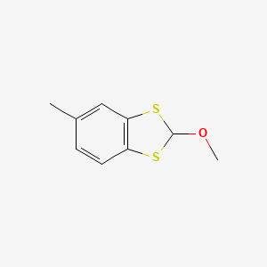 molecular formula C9H10OS2 B14650724 2-Methoxy-5-methyl-2H-1,3-benzodithiole CAS No. 53048-35-4