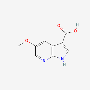 molecular formula C9H8N2O3 B1465073 5-甲氧基-1H-吡咯并[2,3-b]吡啶-3-羧酸 CAS No. 1190322-23-6