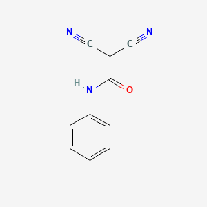 molecular formula C10H7N3O B14650744 Acetamide, 2,2-dicyano-N-phenyl- CAS No. 51718-14-0