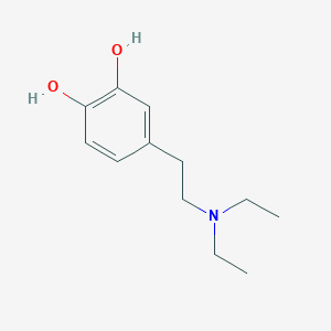 molecular formula C12H19NO2 B14650747 1,2-Benzenediol, 4-[2-(diethylamino)ethyl]- CAS No. 53622-71-2