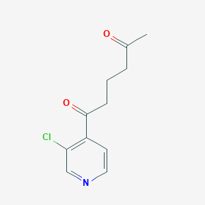 molecular formula C11H12ClNO2 B1465075 1-(3-氯吡啶-4-基)己烷-1,5-二酮 CAS No. 898785-33-6