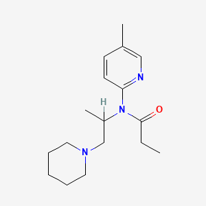 molecular formula C17H27N3O B14650754 N-(1-Methyl-2-(1-piperidinyl)ethyl)-N-(5-methyl-2-pyridinyl)propanamide CAS No. 54152-57-7