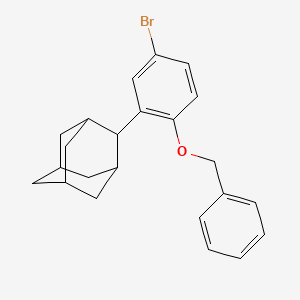 molecular formula C23H25BrO B1465077 2-金刚烷基-1-苄氧基-4-溴苯 CAS No. 736992-49-7