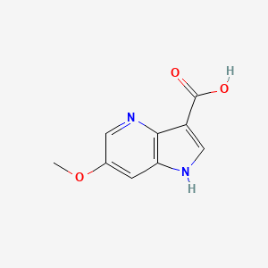 molecular formula C9H8N2O3 B1465079 6-甲氧基-1H-吡咯并[3,2-b]吡啶-3-羧酸 CAS No. 1190316-58-5