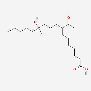 molecular formula C20H38O4 B14650801 8-Acetyl-12-hydroxy-12-methylheptadecanoic acid CAS No. 54315-30-9