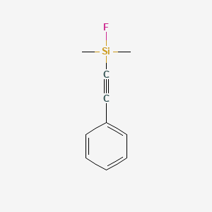 molecular formula C10H11FSi B14650814 Fluoro-dimethyl-(2-phenylethynyl)silane CAS No. 42591-61-7