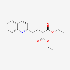 molecular formula C18H21NO4 B14650825 Diethyl 2-(2-quinolin-2-ylethyl)propanedioate CAS No. 47304-84-7