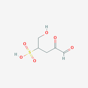 molecular formula C5H8O6S B14650847 1-Hydroxy-4,5-dioxopentane-2-sulfonic acid CAS No. 53250-32-1