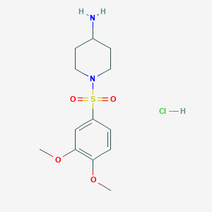 B1465085 1-(3,4-Dimethoxybenzenesulfonyl)piperidin-4-amine hydrochloride CAS No. 1315367-02-2