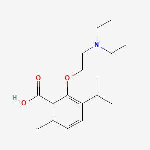 molecular formula C17H27NO3 B14650865 Benzoic acid, 2-(diethylamino)ethoxy-3-isopropyl-6-methyl- CAS No. 53335-18-5