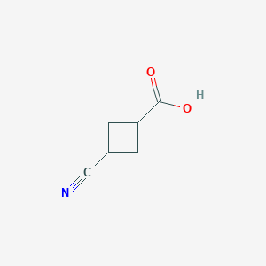molecular formula C6H7NO2 B1465088 3-氰基环丁烷羧酸 CAS No. 1823933-75-0