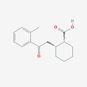 molecular formula C16H20O3 B1465089 顺式-2-[2-(2-甲苯基)-2-氧代乙基]环己烷-1-羧酸 CAS No. 736136-29-1