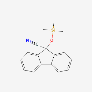 molecular formula C17H17NOSi B14650893 9H-Fluorene-9-carbonitrile, 9-[(trimethylsilyl)oxy]- CAS No. 41380-42-1