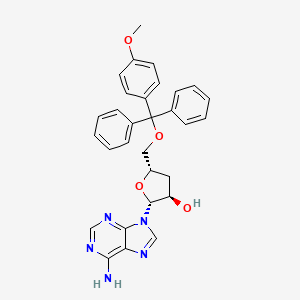 molecular formula C30H29N5O4 B14650931 3'-Deoxy-5'-O-[(4-methoxyphenyl)(diphenyl)methyl]adenosine CAS No. 51763-58-7