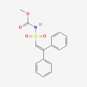 molecular formula C16H15NO4S B14650969 methyl N-(2,2-diphenylethenylsulfonyl)carbamate CAS No. 53285-94-2