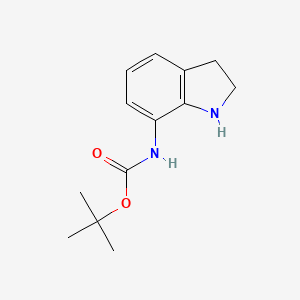 B1465098 (2,3-Dihydro-1H-indol-7-yl)-carbamic acid tert-butyl ester CAS No. 885270-12-2