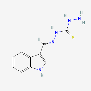 molecular formula C10H11N5S B14651004 1-amino-3-(1H-indol-3-ylmethylideneamino)thiourea CAS No. 51236-69-2