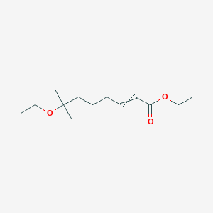 molecular formula C14H26O3 B14651050 Ethyl 7-ethoxy-3,7-dimethyloct-2-enoate CAS No. 51079-73-3