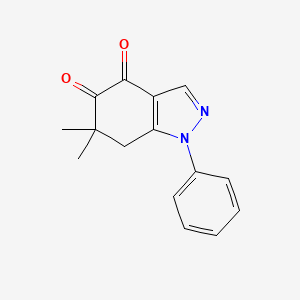 6,6-dimethyl-1-phenyl-7H-indazole-4,5-dione