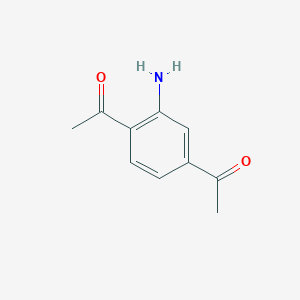 molecular formula C10H11NO2 B14651058 1,1'-(2-Aminobenzene-1,4-diyl)diethanone CAS No. 42465-65-6