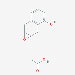 molecular formula C12H14O4 B14651070 1a,2,7,7a-Tetrahydronaphtho[6,7-b]oxiren-3-ol;acetic acid CAS No. 51927-57-2