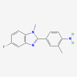 molecular formula C15H14FN3 B1465109 4-(5-氟-1-甲基-1H-1,3-苯并二唑-2-基)-2-甲基苯胺 CAS No. 1182902-36-8