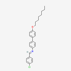 molecular formula C27H30ClNO B14651103 (E)-1-(4-Chlorophenyl)-N-[4'-(octyloxy)[1,1'-biphenyl]-4-yl]methanimine CAS No. 52686-33-6