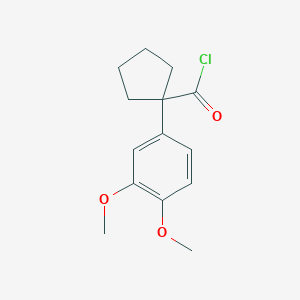 1-(3,4-Dimethoxyphenyl)cyclopentane-1-carbonyl chloride