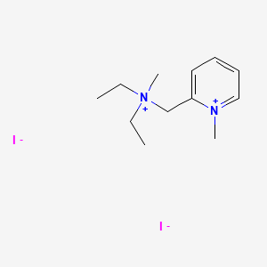 molecular formula C12H22I2N2 B14651210 2-((Diethylmethylammonio)methyl)-1-methylpyridinium diiodide CAS No. 51943-29-4