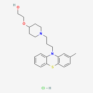 Ethanol, 2-((1-(3-(2-methyl-10H-phenothiazin-10-yl)propyl)-4-piperidinyl)oxy)-, monohydrochloride