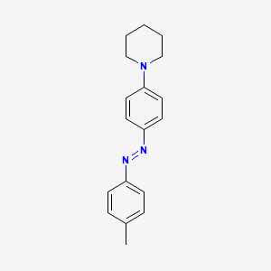 molecular formula C18H21N3 B14651273 1-{4-[(E)-(4-Methylphenyl)diazenyl]phenyl}piperidine CAS No. 40904-88-9